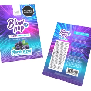 Blow pop dulce explosivo sabor mora azul 5 gr para sexo oral