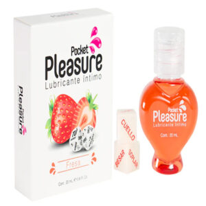 Lubricante x 20 ml fresa y cereza pocket pleasure